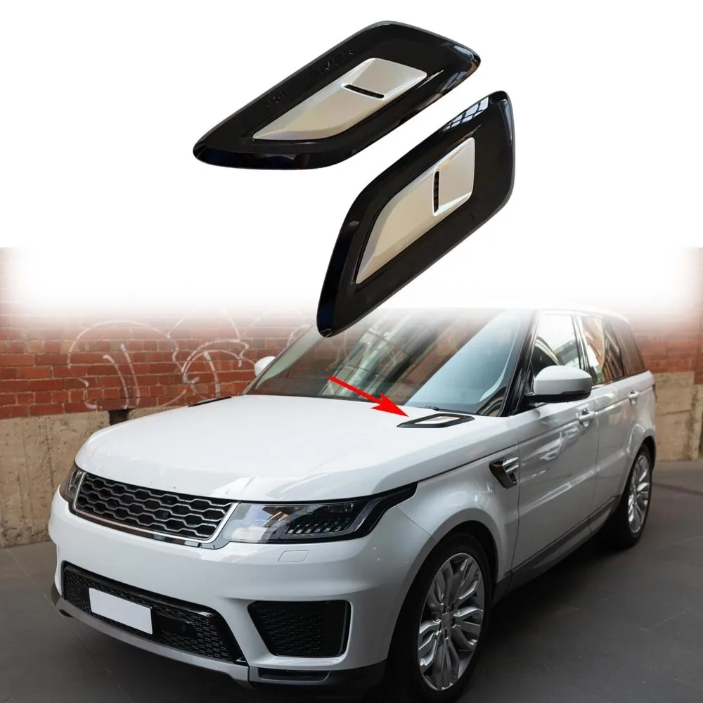 2PCS Front Hood Vent Trim Cover Fits For LR Range Rover Sport L494 2014-2022