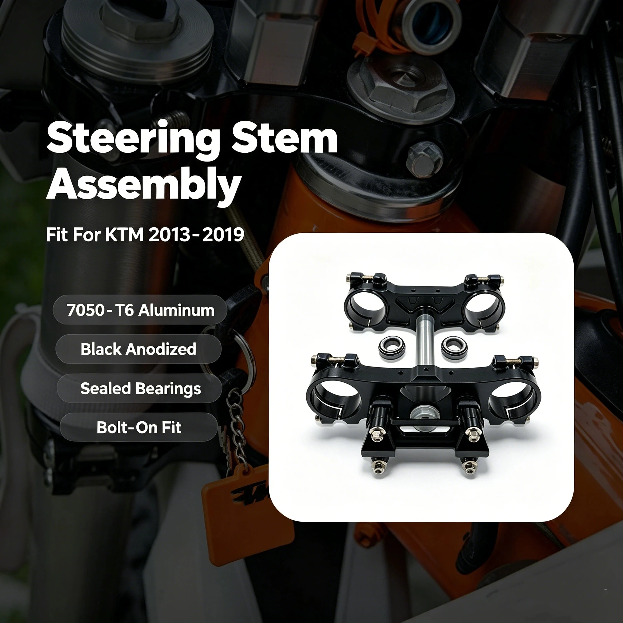OTOM Motocross Steering Stem with Triple Clamps For KTM SX XCF XCW EXC 2013-2019 HUSQVARNA FC TC FE Headstock Assembly