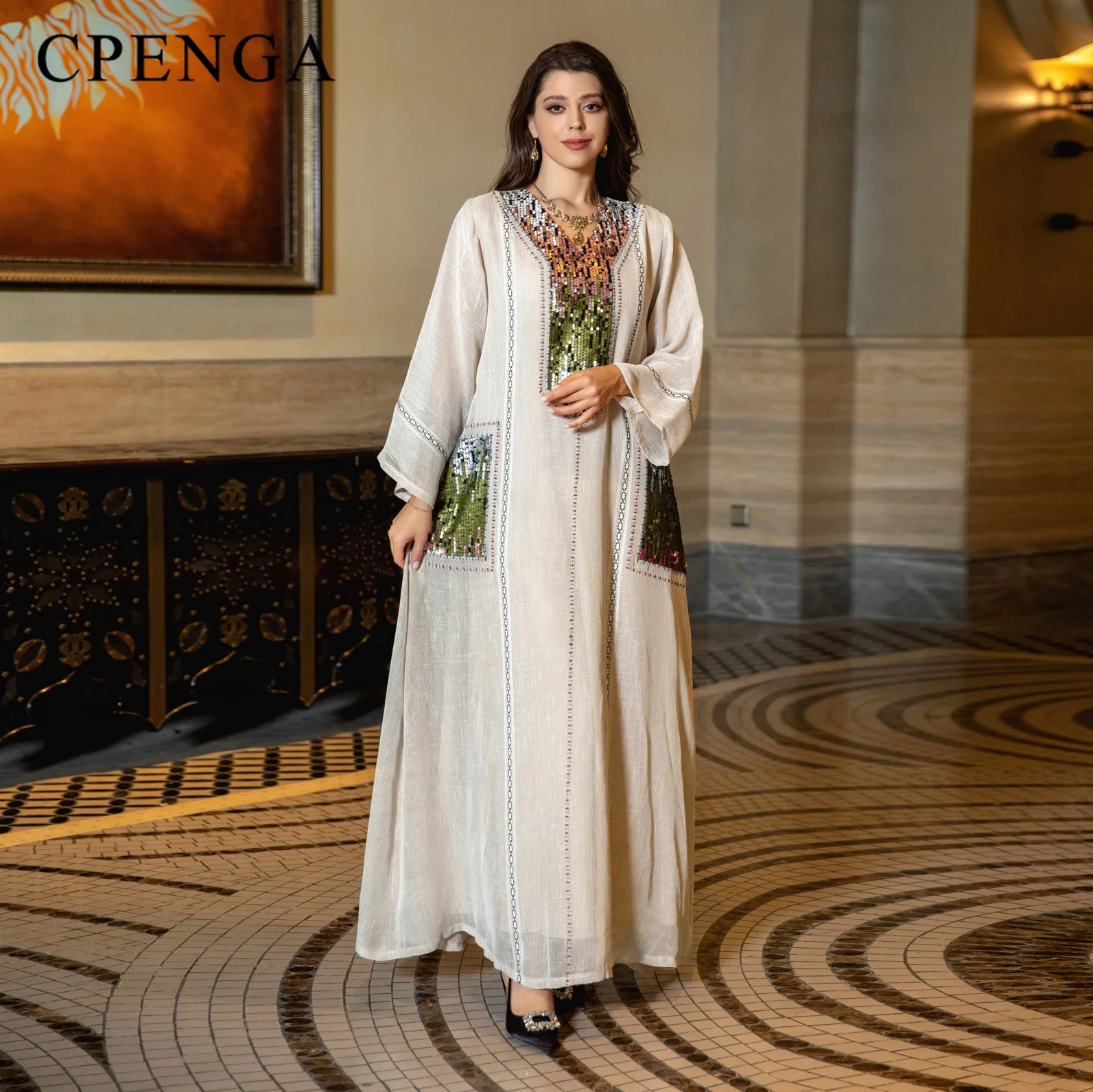 

Роскошное платье Абая в Дубае, элегантное Ближневосточное женское вечернее платье Джалабия Рамадан, исламский наряд для отпуска, новый турецкий марокканский кафтан