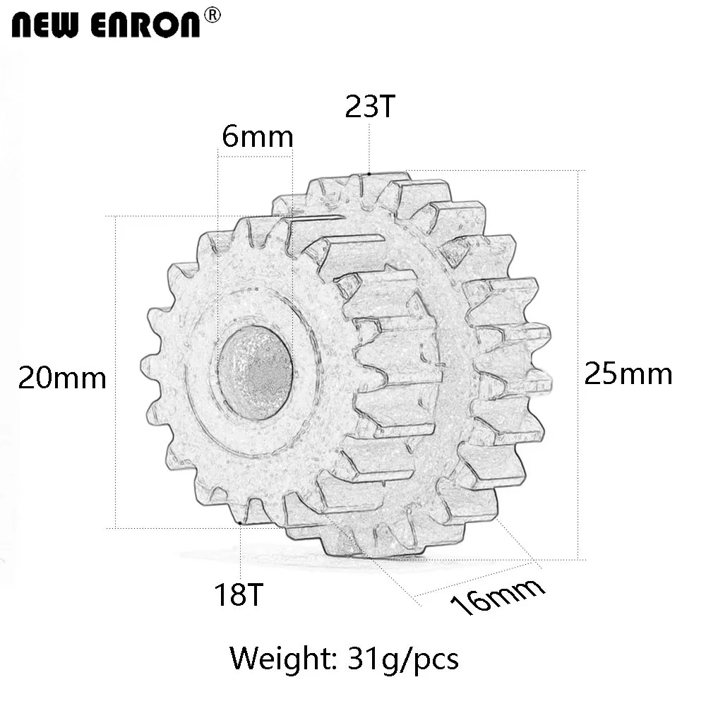 NEW ENRON 1Pcs 102514 Steel Heavy Duty Drive Gear 18-23T Module for RC Car HPI SAVAGE FLUX 2350 HP X 4.6 SS 3.5 (Replaces 86097)