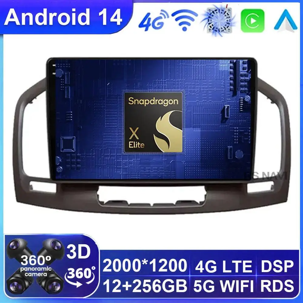 

Android 14 For Buick Regal For Opel Insignia 1 2009 - 2013 Car Radio Navigation GPS Multimedia Video Player No 2din 5G Wifi Auto