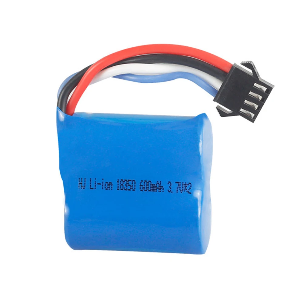 Akumulator Lipo 3,7 V * 2 600 mAh do łodzi RC UDI001 UDI 001 18350 15C SM-4P wtyczka 7,4 V akumulator do zabawek łódź motorowa akcesorium zamienne