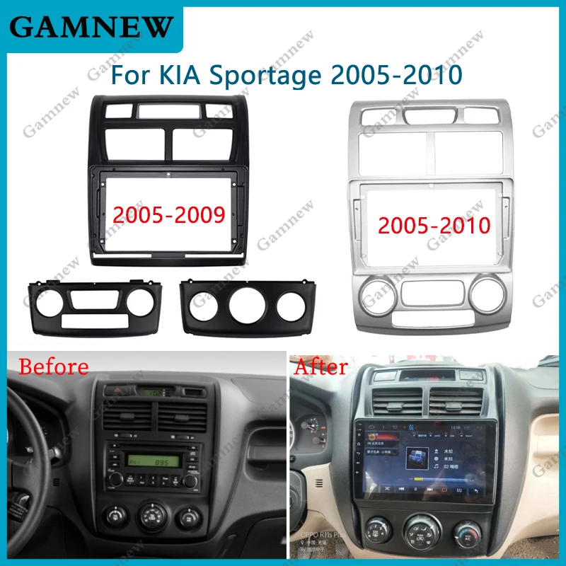 

9 Inch Car Frame Fascia Adapter Android Radio Dash Fitting Panel Kit For KIA Sportage 2005-2010