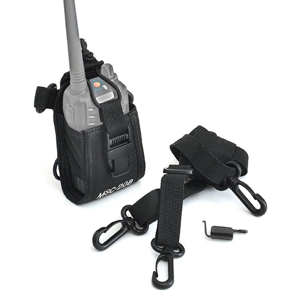 MSC-20B Walkie Talkie Storage Bag Nylon Cloth Cover Carry Case For Baofeng UV5R UV82 BF888S Ham Radio Walkie-Talkie Accessories