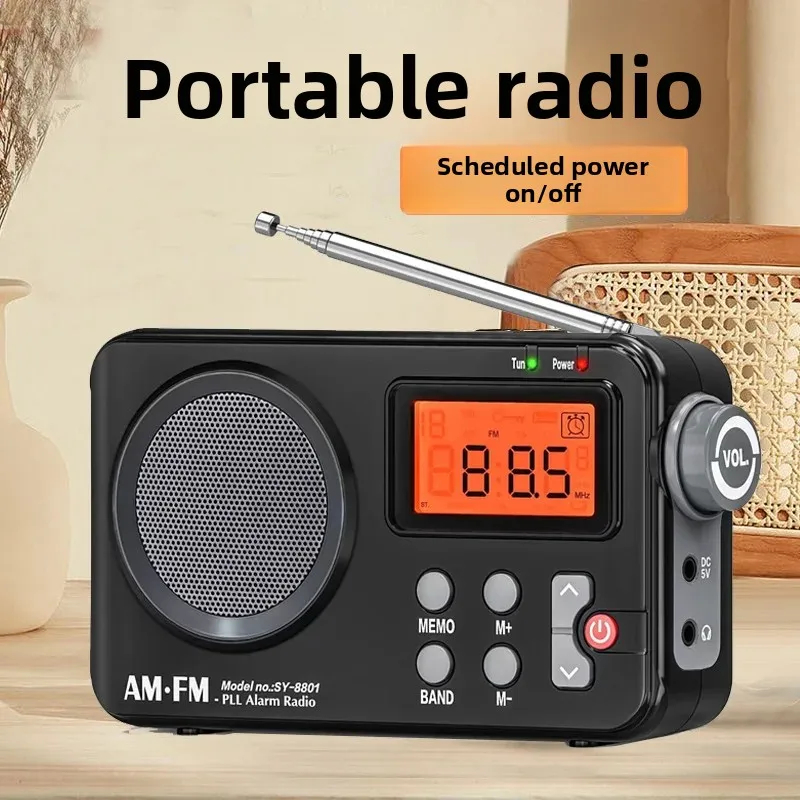 

Портативное FM-радио с поддержкой Bluetooth, AM/FM-динамиком, цифровым ЖК-дисплеем, будильником и таймером, подходит для дома.