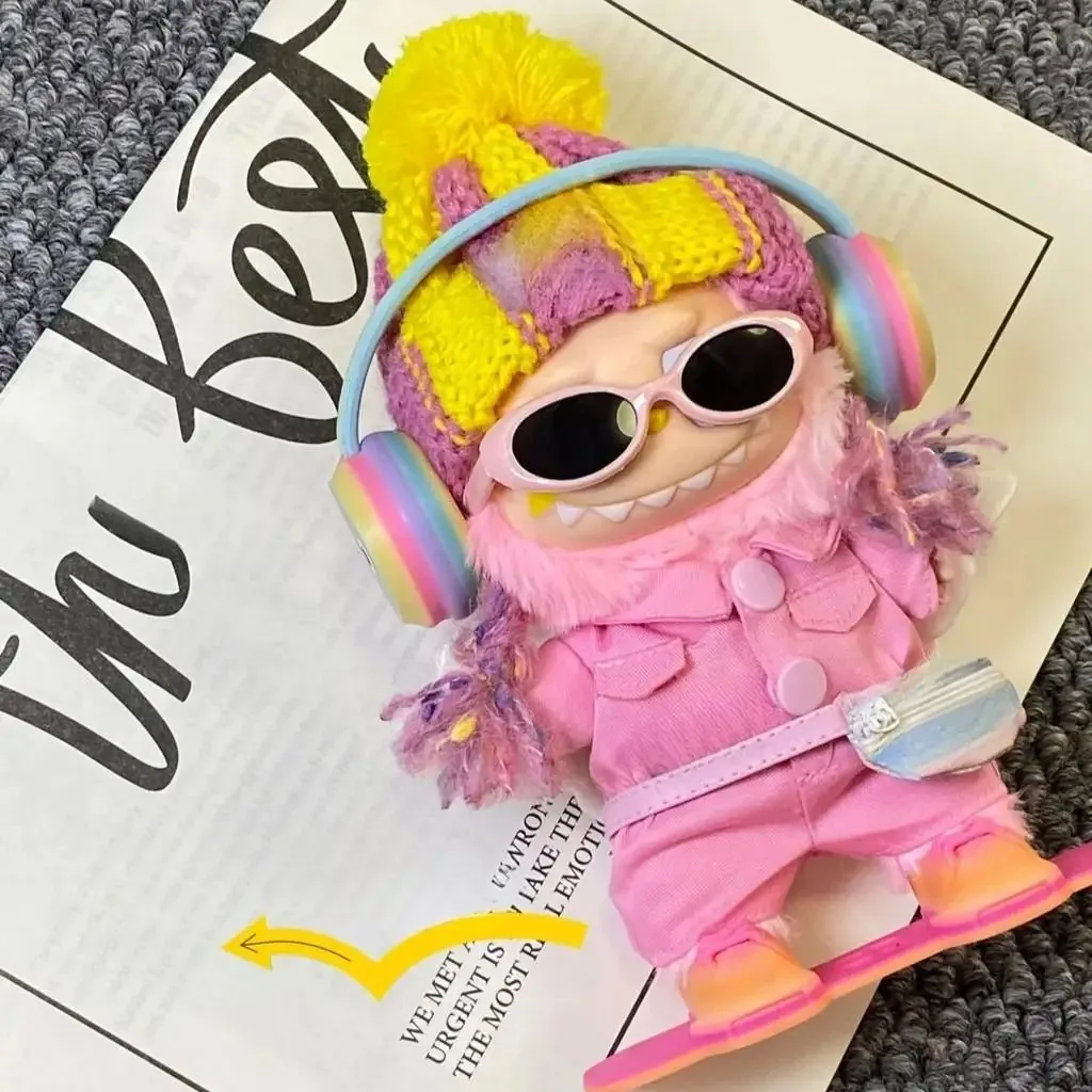 

Для 17 см labubu Big Into Energy Series Одежда великолепная королева наряд аксессуары кукла сноуборд свитер шарф шляпа комплект одежды