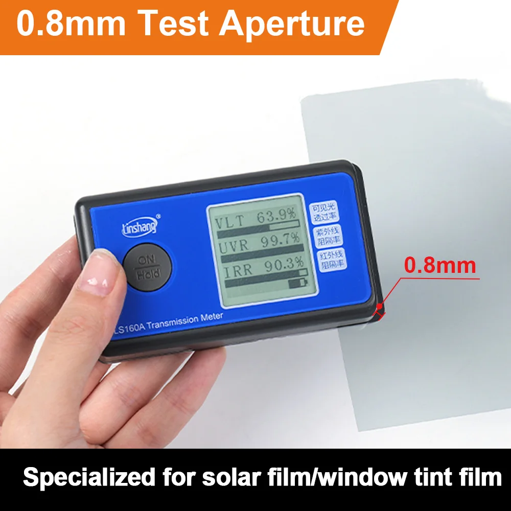 Rts ls160 ls160a medidor de transmissão de filme solar digital matiz de janela de teste com rejeição uv ir transmitância de luz visível