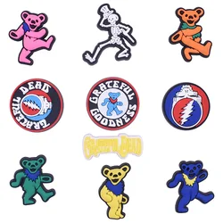 10pcs Grateful Dead Cartoon Silicone Charms ornamento braccialetti PVC giardino scarpa decorazione bambini adulti Dropshipping regali per feste