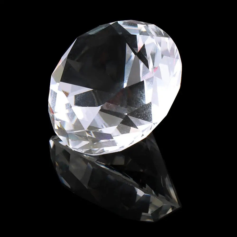 Hot Art Design Neuer Stil, 40 mm, Heimdekoration, geschliffener Glas-Briefbeschwerer, Hochzeitsschmuck, künstlicher Diamant, klarer Kristall