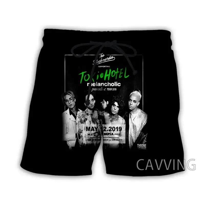 CAVVING 3D Printed  Tokio Hotel Rock  Summer Beach Shorts Streetwear Quick Dry Casual Shorts Sweat Shorts for Women/men