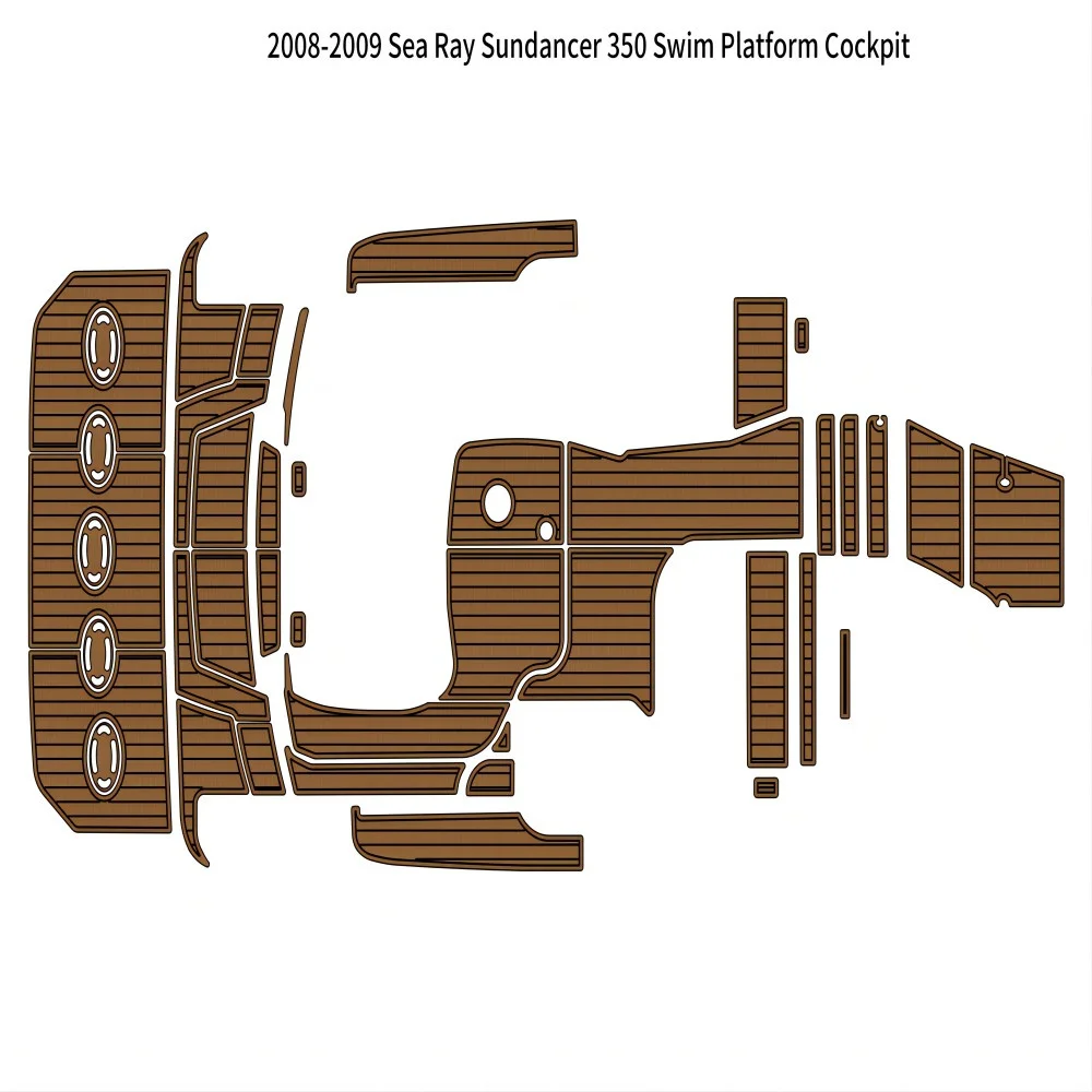 2008-2009 Sea Ray Sundancer 350 Swim Platform Cockpit Pad Boat EVA Teak Floor