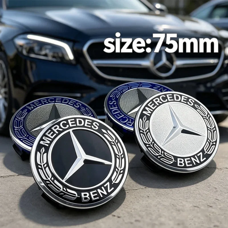 75MM AMG Car Wheel Center Hub Caps Auto Styling Protective Covers For Mercedes Benz W211 W203 W204 W210 W124 W202 CLA W212 W220