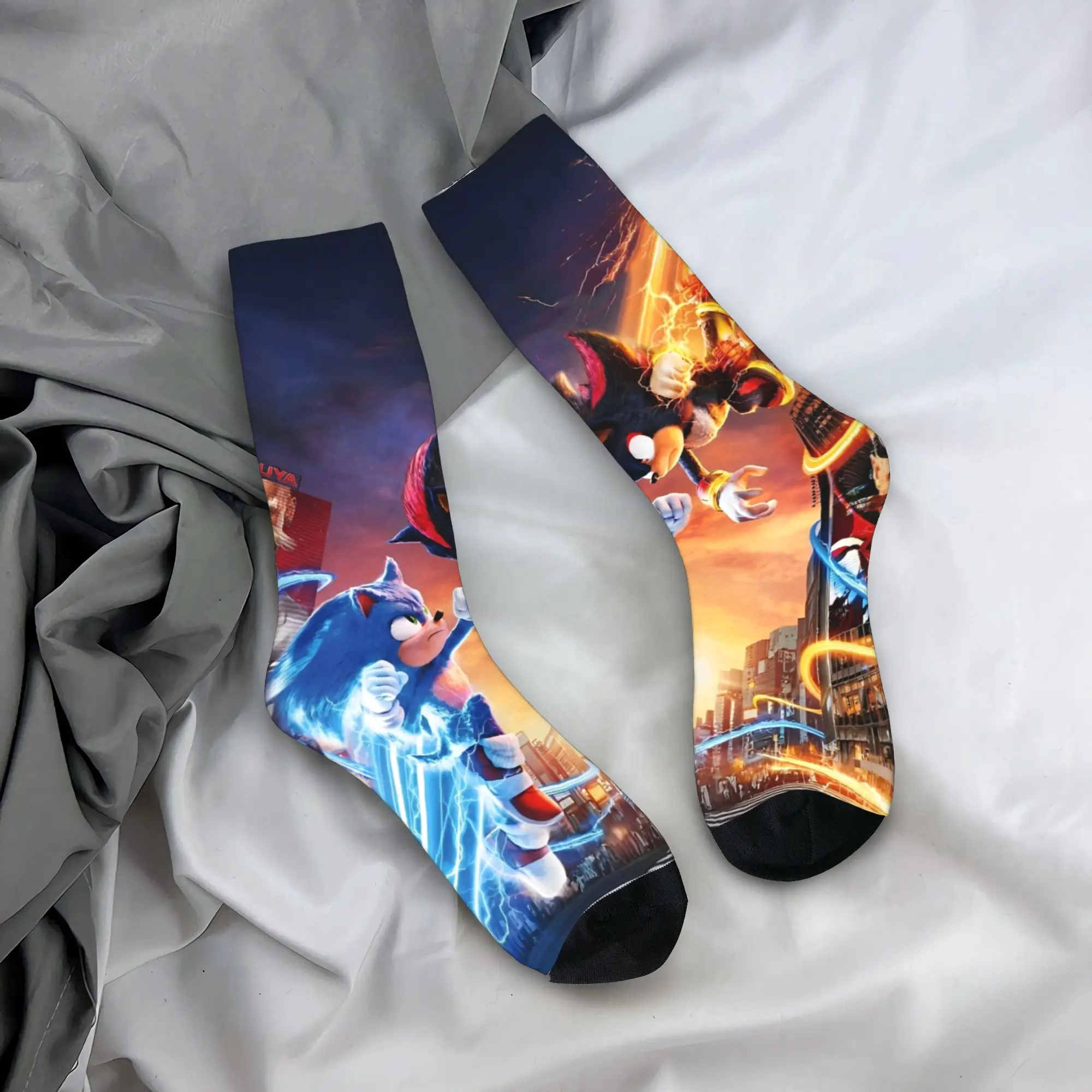 Shadow The Hedgehogs Socks Men Women Casual Cartoon Socks Spring Summer Autumn Winter Middle Tube Socks