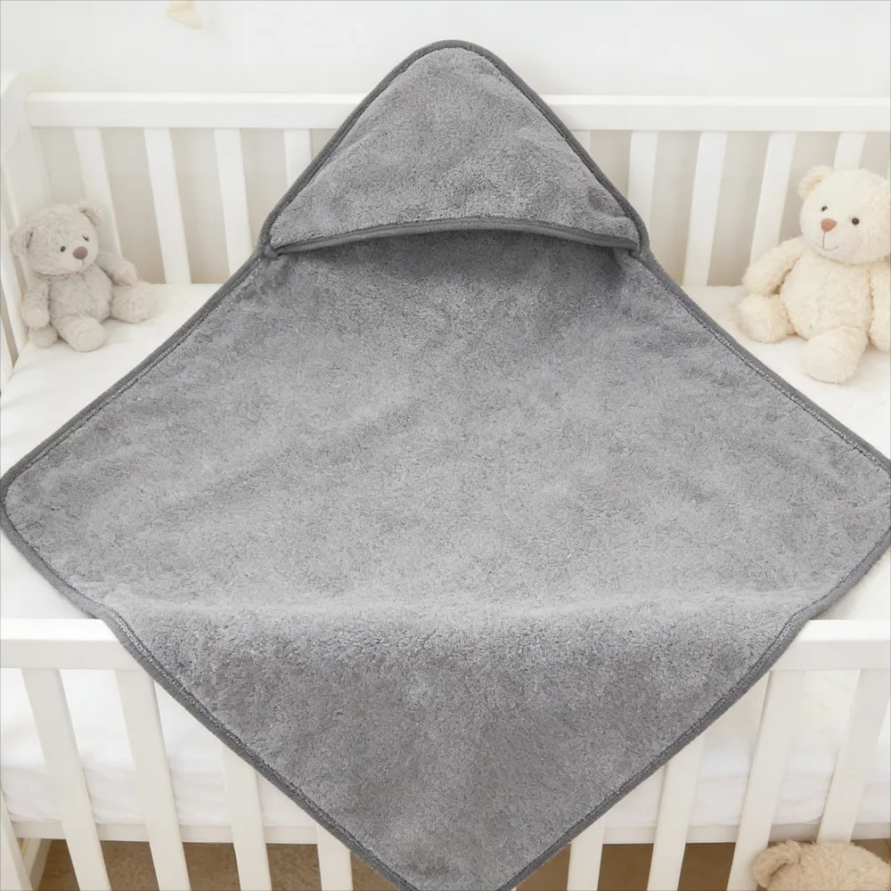 

Детское банное полотенце из кораллового флиса с капюшоном, детское банное пончо, банное полотенце для новорожденных