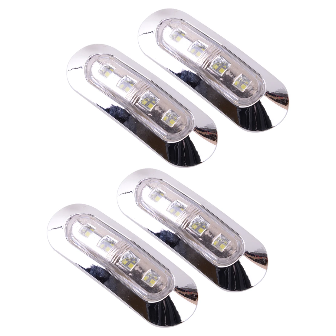 

1 Set Universal 1.2W 24V White 4 LED Clearance Side Marker Light Lamp Fit for Truck Trailer Van Boat Caravan Waterproof