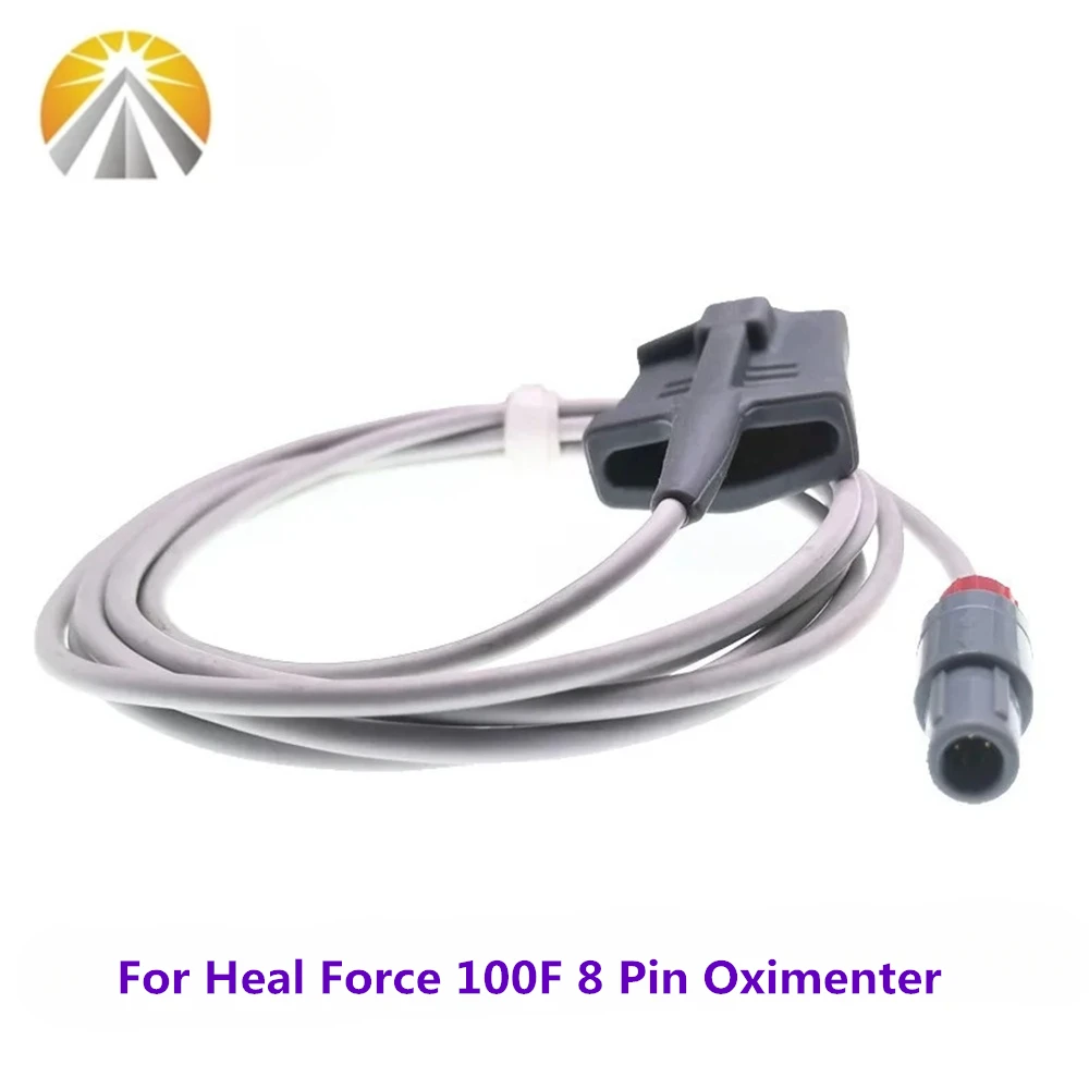 5 Pin Dual Slots 80 Degrees Reusable SpO2 Sensor For Heal Force 100F Pulse Oximeter Adult Child Neonate Patients SAO2 Probe