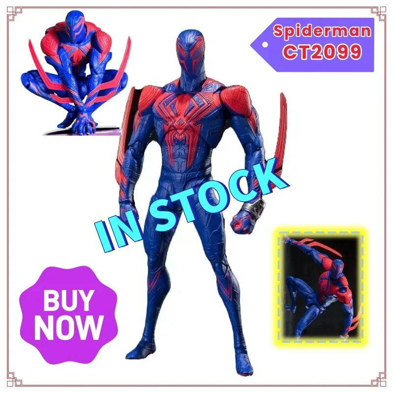 

2026 In Stock Ct Toys Spiderman Figure 2099 Spider-Man Across The Spider-Verse SHF Anime Action Figure Figurine Model Gifts Toys
