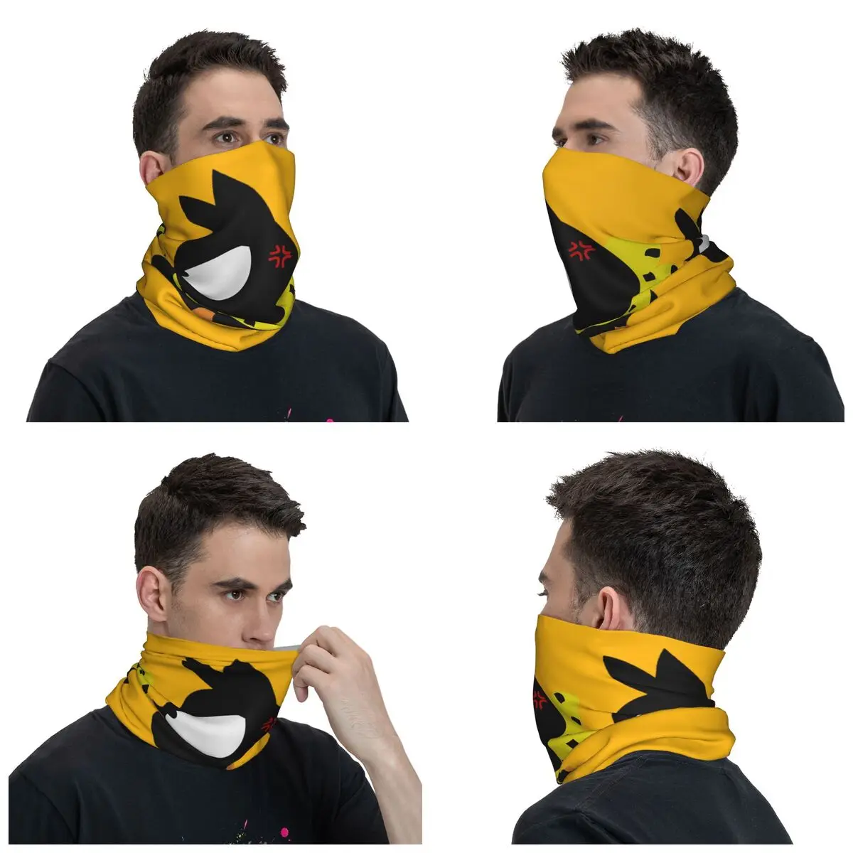 Angry Pchan Mask Scarf Accessories Neck Gaiter Kawaii Pchan Bandana Summer Riding Hair Band Wrist Wraps Unisex Windproof