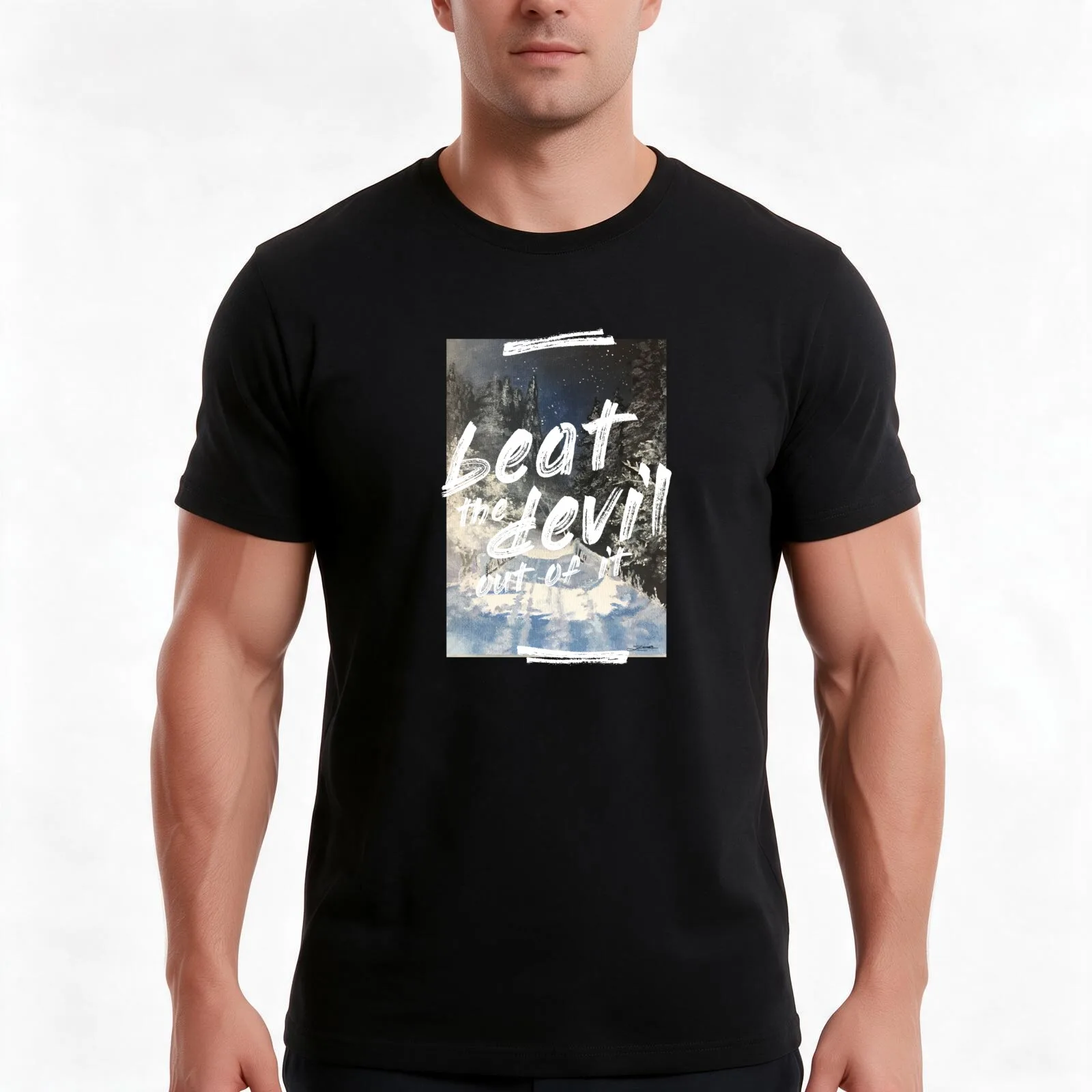 Beat the devil out of it - winter version T-Shirt, Summer Casual Cotton Tee, Oversized Streetwear Tops, Vintage Graphic Print
