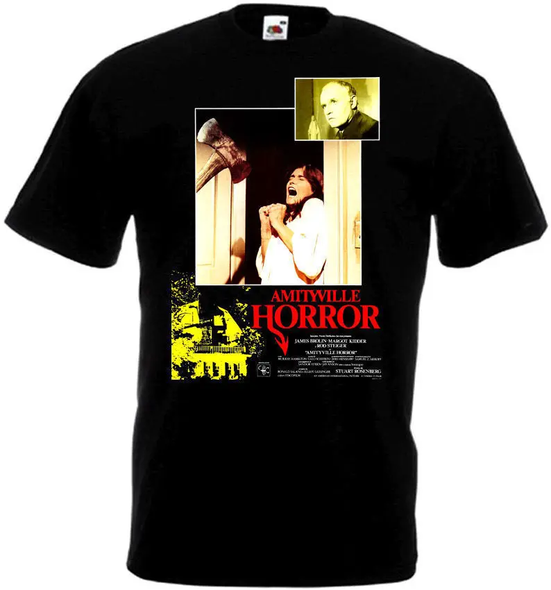 The Amityville Horror v5 T shirt black movie poster all sizes S 5XL