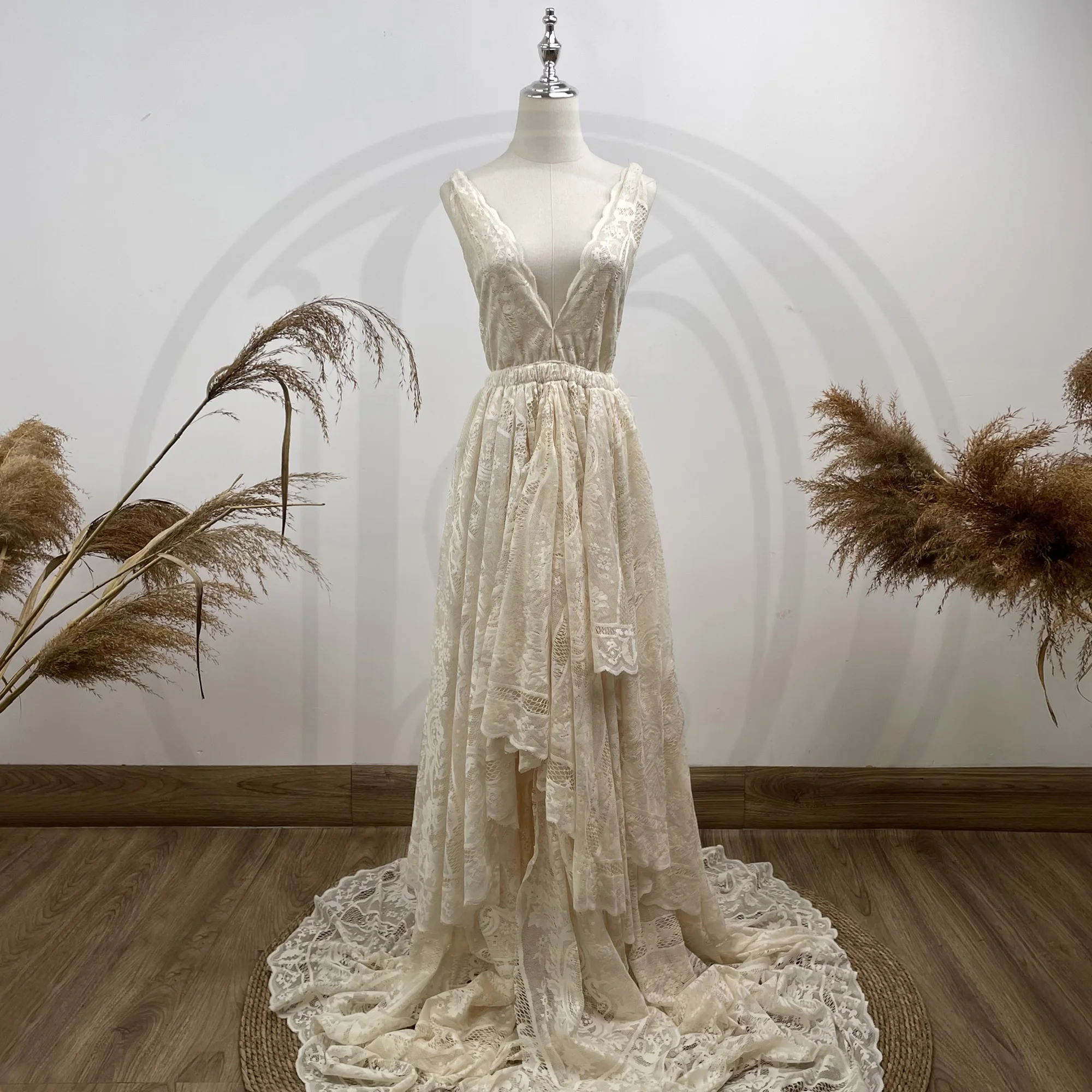 

Опора для фотосессии, длинное платье макси с цветочным принтом для беременных, многослойное платье без рукавов с глубоким V-образным вырезом для беременных, аксессуары для фотосъемки