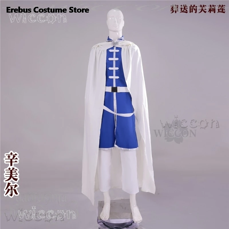 

Frieren: Beyond Journey's End Косплей Himmel Аниме Костюм Белая длинная накидка Синяя униформа Пояс Парики Ch сексуальные костюмы для девочек