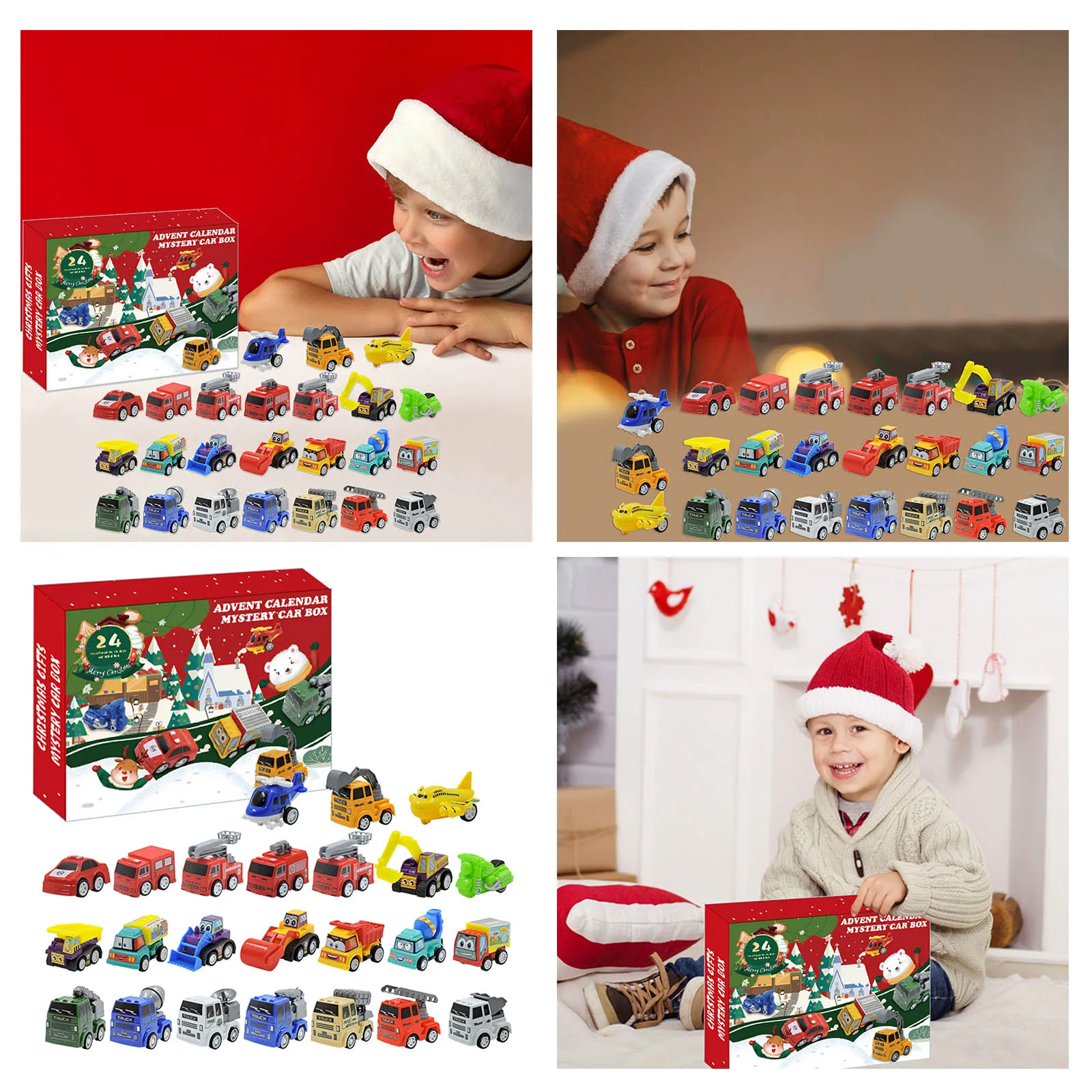 Ensemble de minuterie de sable, compte à rebours de noël, boîte de calendrier de l'avent, jouet Surprise de 24 jours, poupées de déballage pour enfants, minuterie amusante, horloge numérique