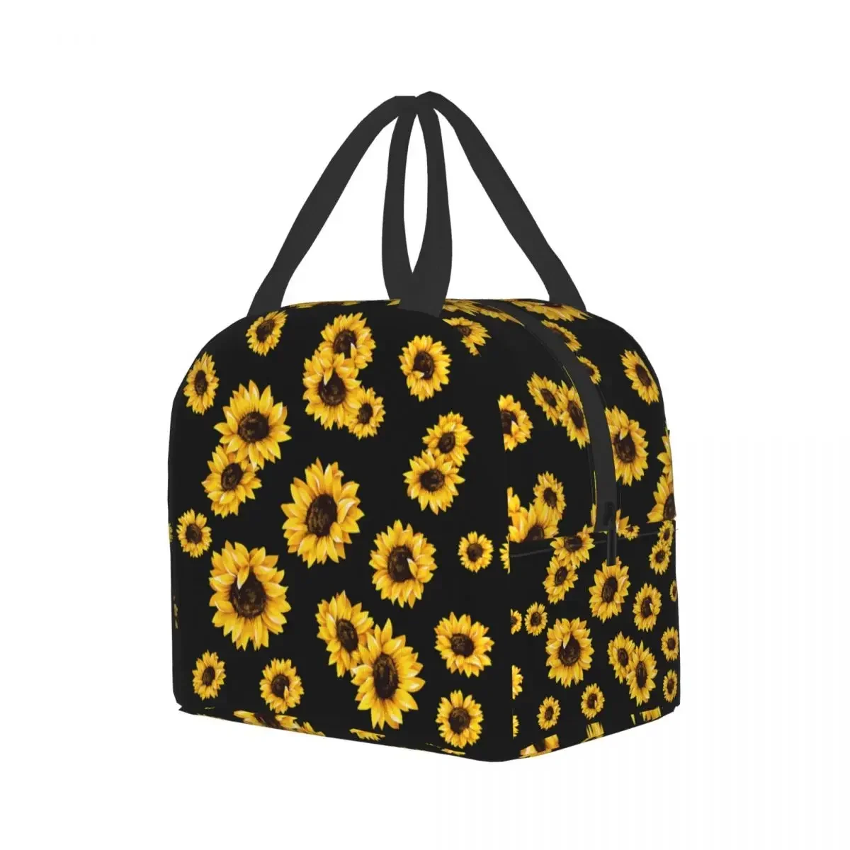 Luxury Flowers Sunflower Lunch Bag Women Cooler Thermal Insulated Daisy Floral Lunch Box for Kids School Portable Picnic Bags