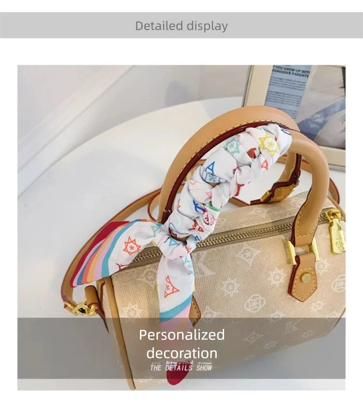 Neuer Stil Boston Bedruckte Kissentasche für Damen Vielseitige Einzel-Schulter Crossbody-Tasche Weiche PU-Leder Damenhandtasche für den Täglichen Gebrauch – Detail 3