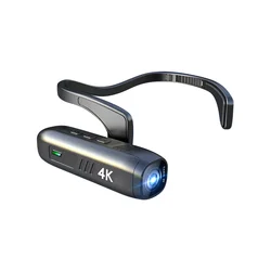 4K 30FPS Head Mounted Camera Wearable WiFi Video Camcorder Camera 120°Wide Angle Lens Anti-Shake APP Control Camera