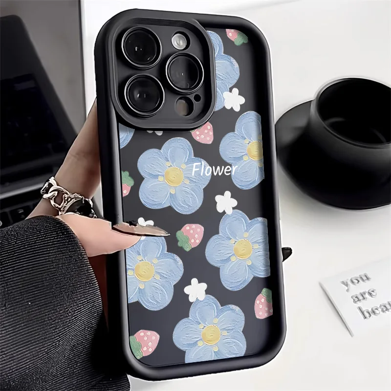 Soft Flower Case For Samsung Galaxy A15 5G A55 A54 A53 A52s A35 A34 A33 A32 A14 A13 A12 S24 Ultra S23 S22 S20 S21 FE Funda Cover