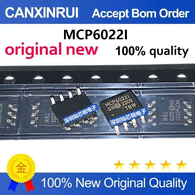 (5-100pieces)Brand New Original MCP6022I MCP6022T-I SN SMD SOP8 Operational Amplifier IC