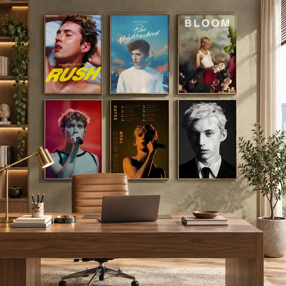 T-Troye Sivan Poster HD Waterproof Wall Decal for Study, Living Room & Garage, Great Gift for Fans