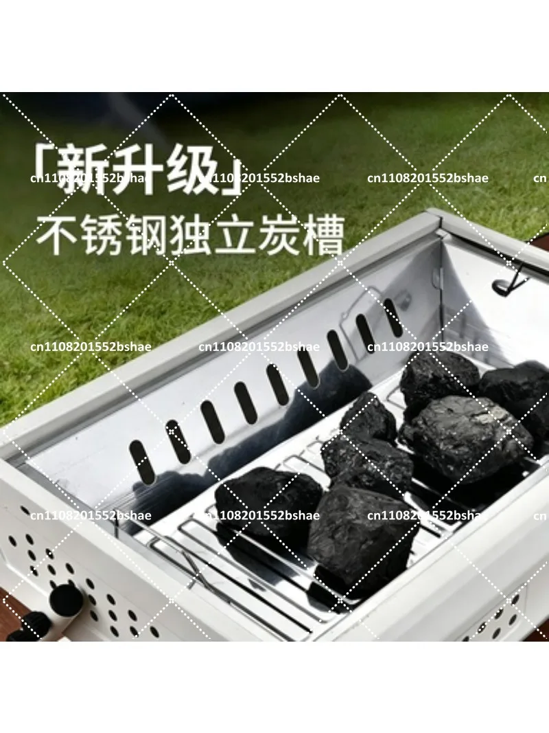 Portable Foldable Charcoal Grill for Outdoor Camping and Backyard Barbecue