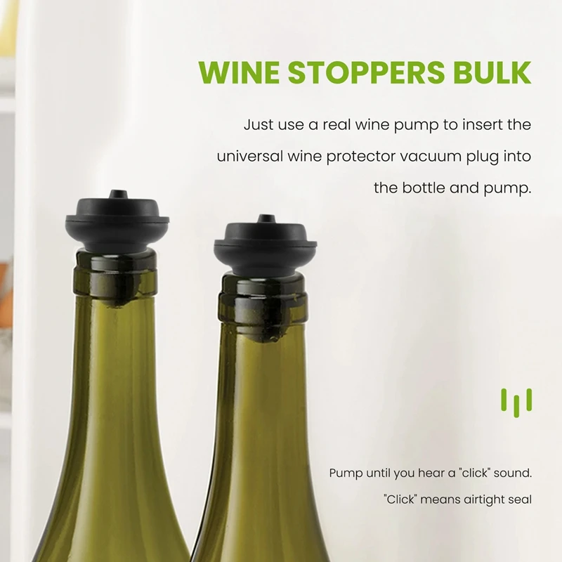 Wine Stoppers Need To Be Used In Conjunction With Wine Pump To Effectively Maintain The Fresh Flavor Of Wine