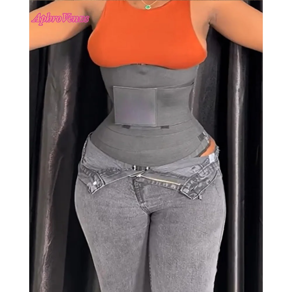 Double Compression Postpartum Repair Waist Trainer Women's Bodyshaping Vest Tummy Control Waist Cinchers Fajas Colombianas