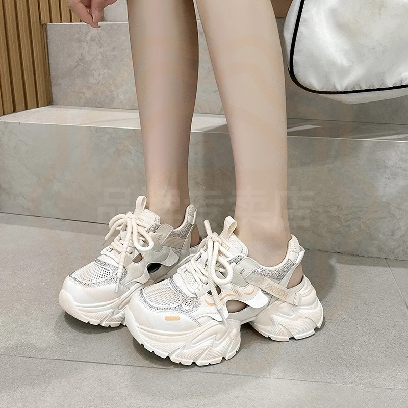 New Arrival Women Shoes Exquisite Hollowed Out Chunky Sneakers for Woman Comfort Vacation Sandal Designer Shoes Zapatillas Mujer