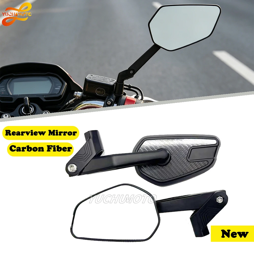 Carbon Fiber Aluminum Alloy new Fit For H/onda CB500 Hornet CB500F CB300R Motorcycle Carbon Universal 8MM 10MM RearView Mirrors