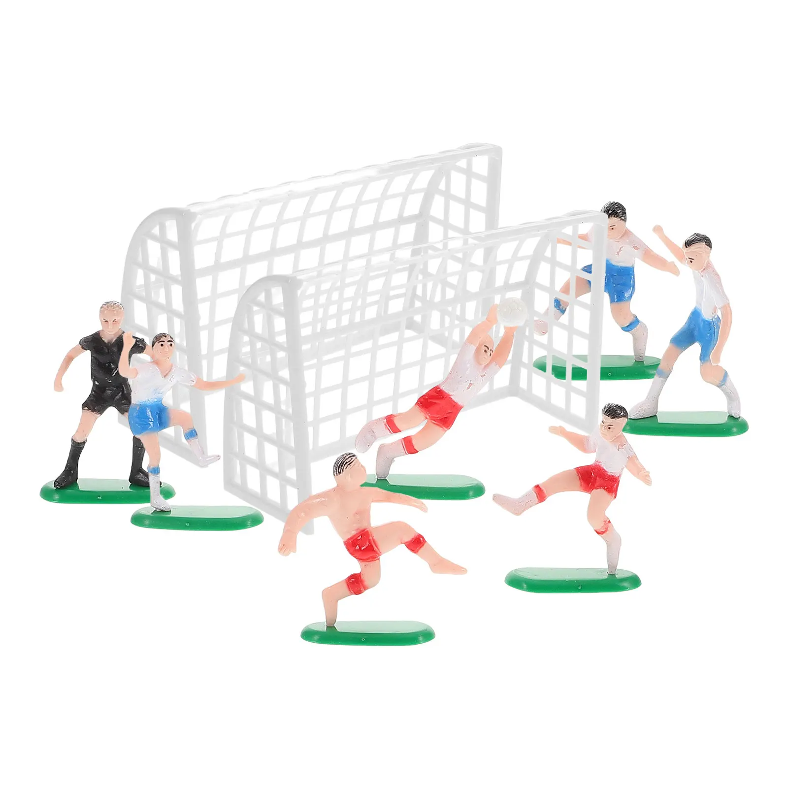 

Набор миниатюрных фигурок футболистов и ворот для украшения торта, центрального элемента стола, празднования дня рождения в спортивной тематике