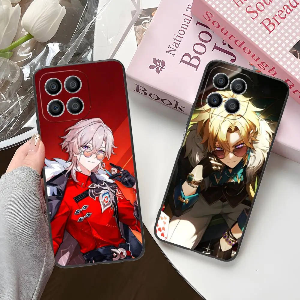 

HSR Aventurine Phone Case for Honor 90 80 70 60 50 30 20 10 9 8 7 Pro S SE Lite 5G Soft TPU Shockproof Cover