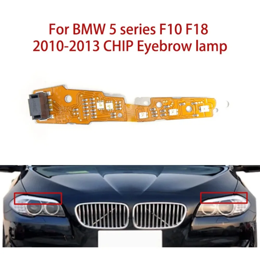 Placa guía de luz de cejas para BMW White Angel Eye 5 Series F10 F18 2010-2013 CHIP de coche soluciona el problema de no ilumina