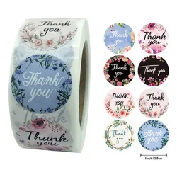 500-pcs neue danke Aufkleber für Unternehmen kleine Blumen merci Verpackung Aufkleber Roll Pack Rolling Aufkleber hausgemachte Etikett