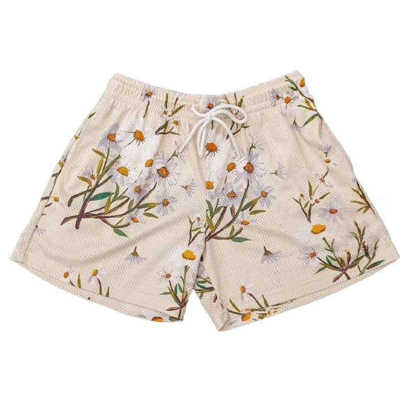 

Adult and Children's French-style Vintage Rose 3D Printed Shorts, Suitable for Hawaiian Vacations and Versatile for Commuting