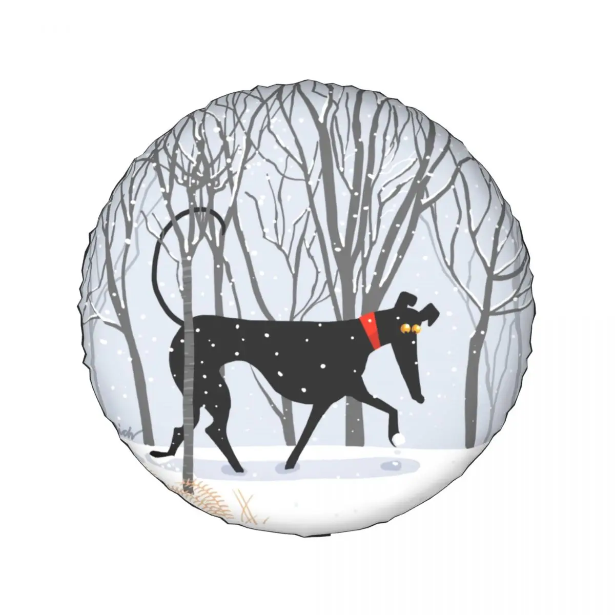 Winter Hound Spare Tire Cover Greyhound Whippet Sighthound Dog 4x4 Car Wheel Protectors Accessories 14\