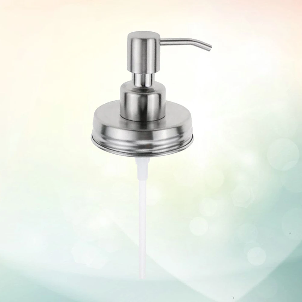 

Stainless Steel Pump Head Soap Dispenser Lotion Liquid Hand Handwashing Fluid Bottle Bathroom Dispensers Lid Man