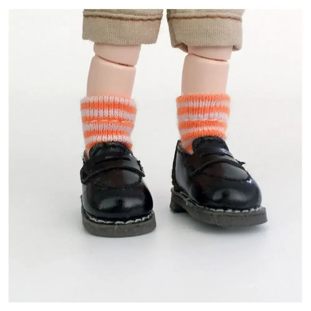 Obitsu 11 Socks Cotton Ob11 Socks Short Striped Short Striped Socks Solid Color Cute 1/12 Socks Ob11