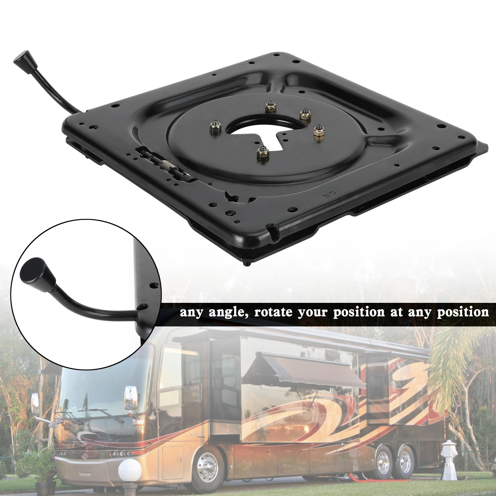 Artudatech Universal Car Van Motorhome Seat Swivel Turntable Modification Multiple slots