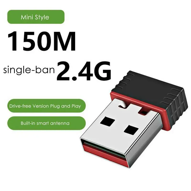 Wireless 2.4G 150M Mini USB Wifi Network Card Adapter WLAN IEEE802.11n USB2.0 Wifi Receiver for Table, PC, Laptops