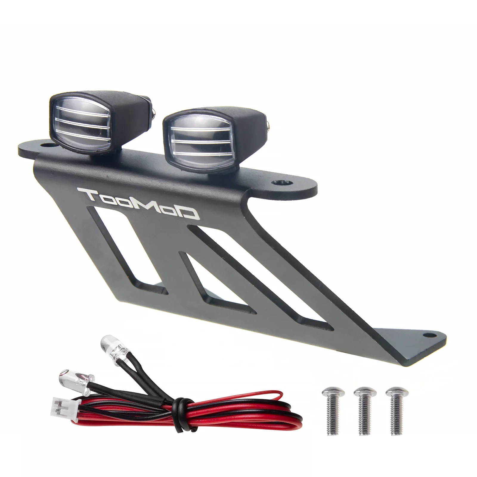 CW-01 Aluminum Front Skid Bumper W/LED Lights for Lunch Box, Midnight Pumpkin Monster, Grasshopper, Hornet Upgrade Parts