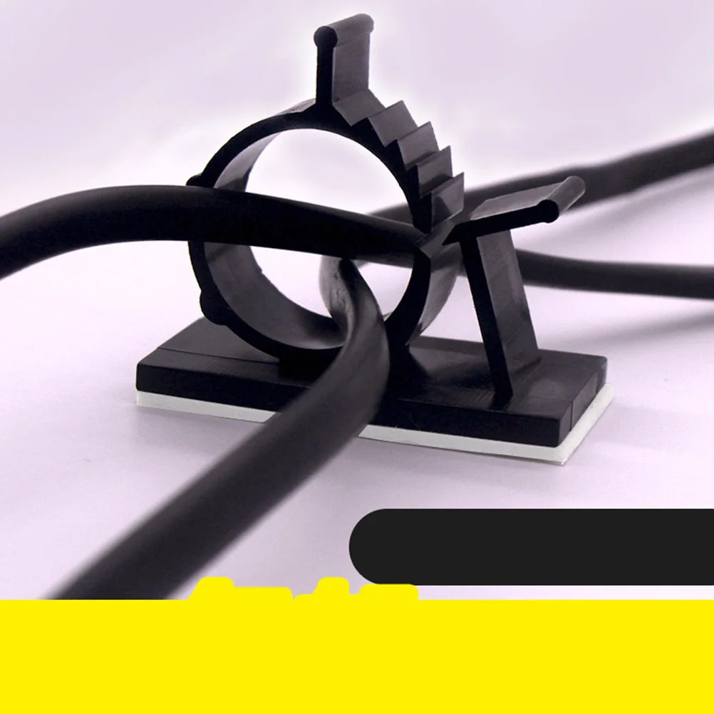 50 قطعة كابل لاصق سلك مقاطع الأسلاك إدارة المشابك البلاستيك الحبل المنظمون لمكتب المنزل مكتب حزمة الكابلات #5